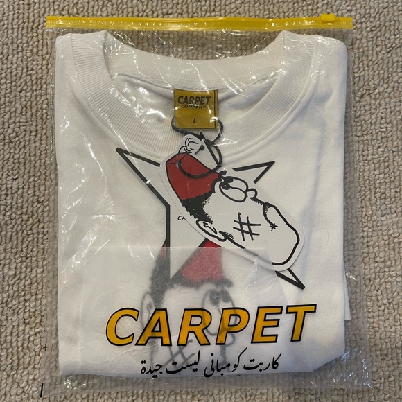 Brand New Carpet Company Moroccan White Tee (T-shirt) size Large Mens Nike - Picture 1 of 2